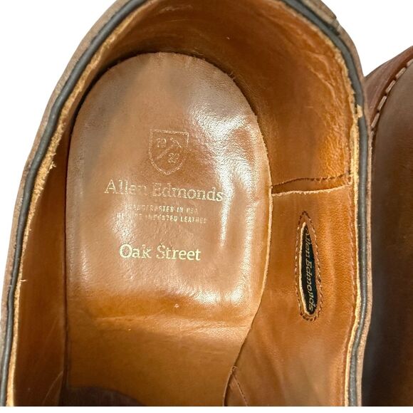Allen Edmonds Oak Street Brown Cap Toe Oxford Dress Shoe Dainite Soles Size 11.5 - Picture 9 of 11